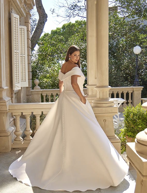 Trouwjurk 30166W Amélie achterkant