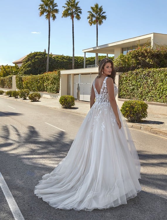 Trouwjurk 35008 Amélie achterkant