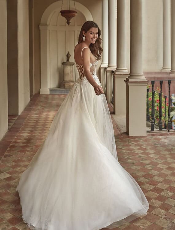 Trouwjurk 45007U Amélie achterkant