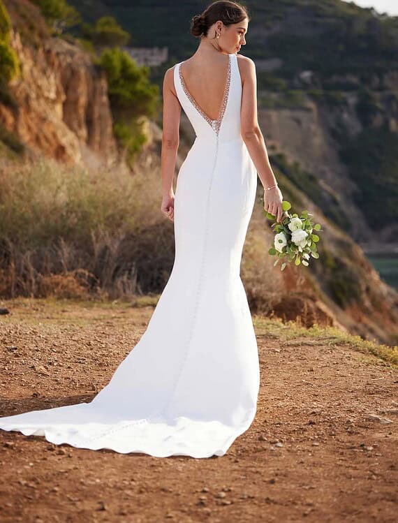 Trouwjurk D3763 Sale achterkant