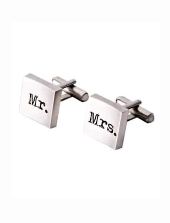 Manchetknopen Mr & Mrs | Profuomo| Trouwaccessoires | Honeymoonshop